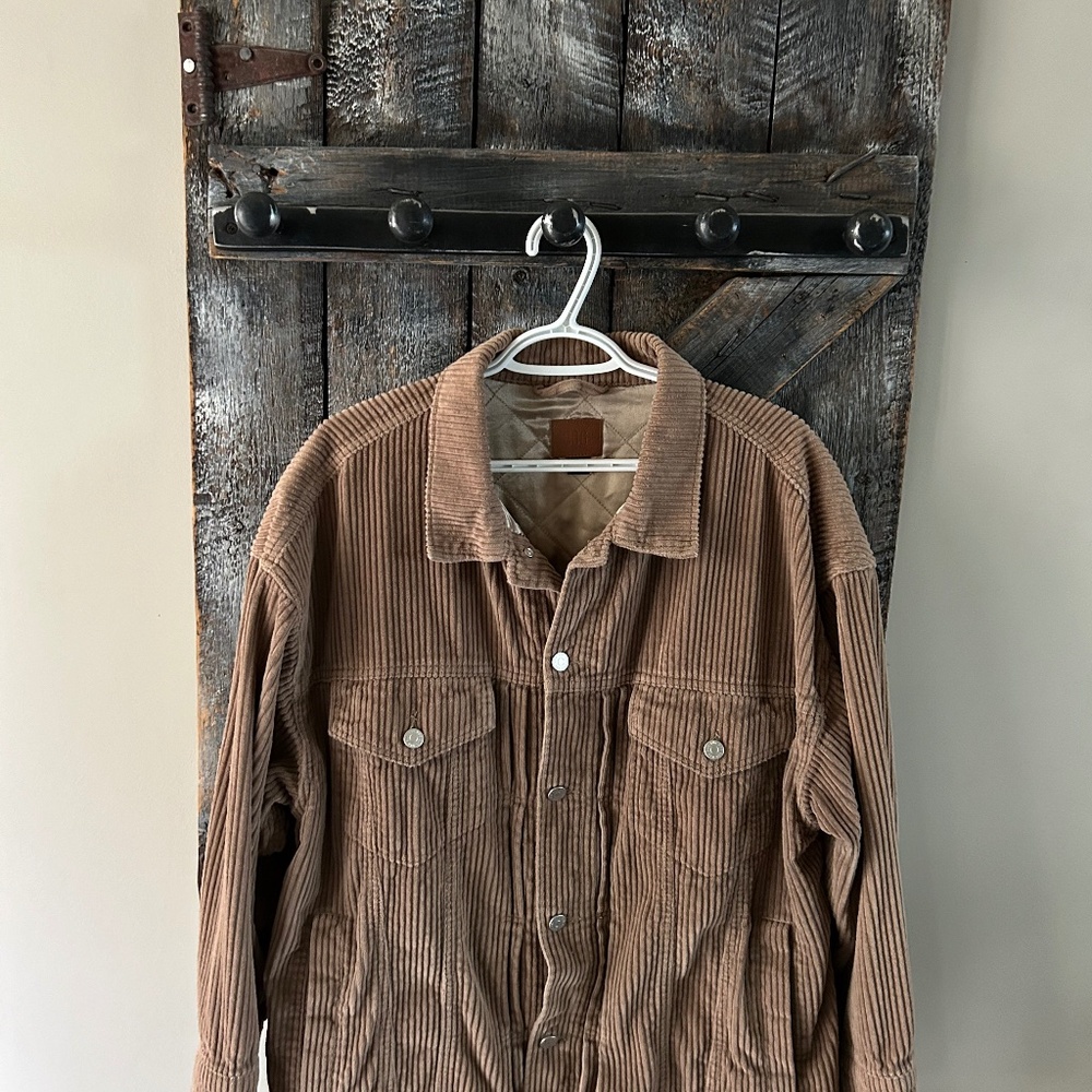 Men's BDG Taupe Cord Shacket - Size M/L